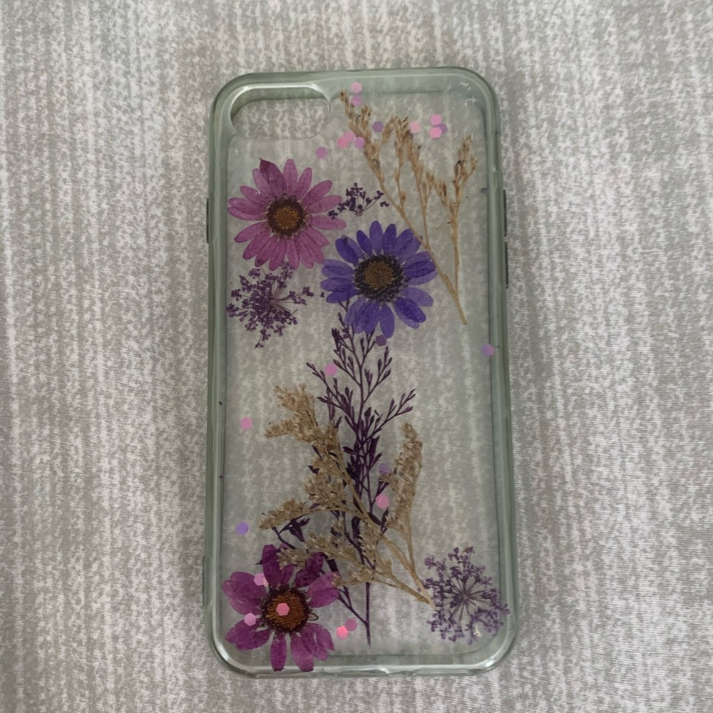 clear floral iPhone 7/8 case